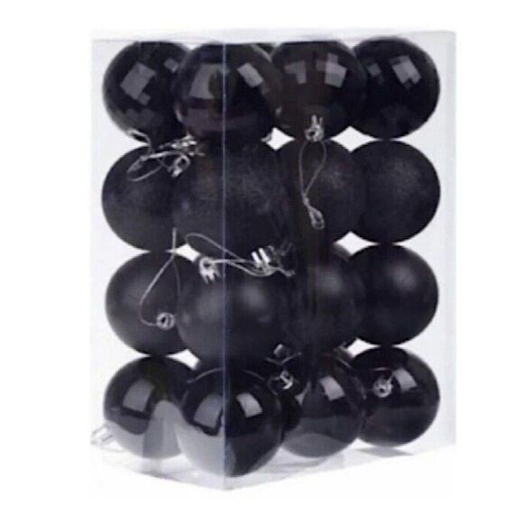 Christmas Ornaments New 24 Assorted Balls Mini 1.18 Inch Holiday Festive Decor - Picture 1 of 2